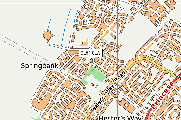 GL51 0LW map - OS VectorMap District (Ordnance Survey)