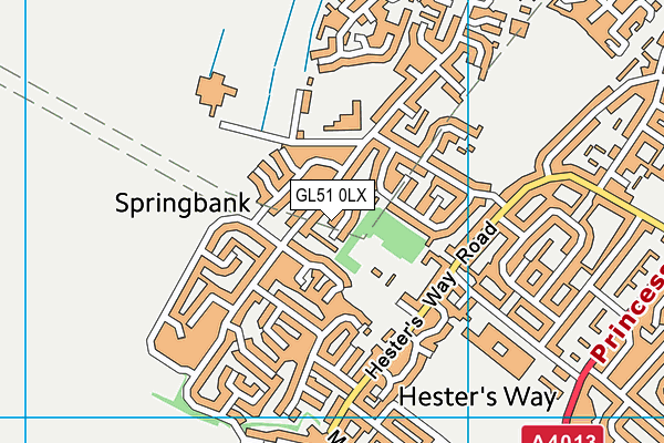 GL51 0LX map - OS VectorMap District (Ordnance Survey)