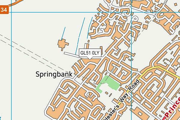 GL51 0LY map - OS VectorMap District (Ordnance Survey)