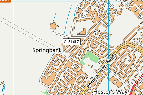GL51 0LZ map - OS VectorMap District (Ordnance Survey)
