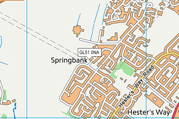 GL51 0NA map - OS VectorMap District (Ordnance Survey)