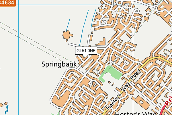 GL51 0NE map - OS VectorMap District (Ordnance Survey)