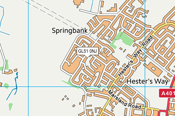 GL51 0NJ map - OS VectorMap District (Ordnance Survey)