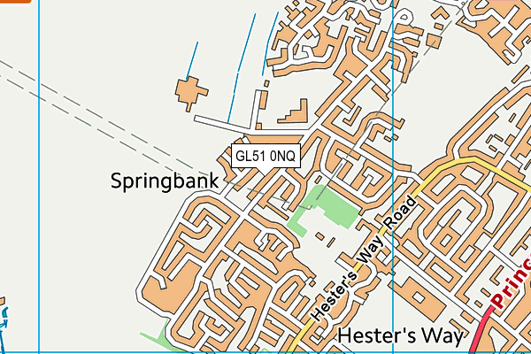 GL51 0NQ map - OS VectorMap District (Ordnance Survey)