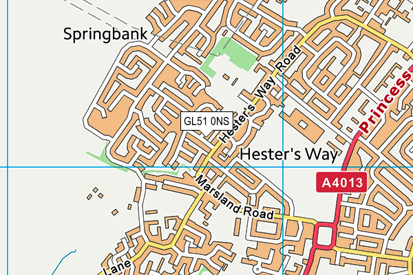 GL51 0NS map - OS VectorMap District (Ordnance Survey)