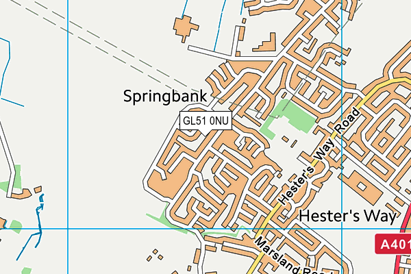 GL51 0NU map - OS VectorMap District (Ordnance Survey)