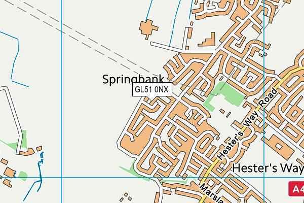 GL51 0NX map - OS VectorMap District (Ordnance Survey)