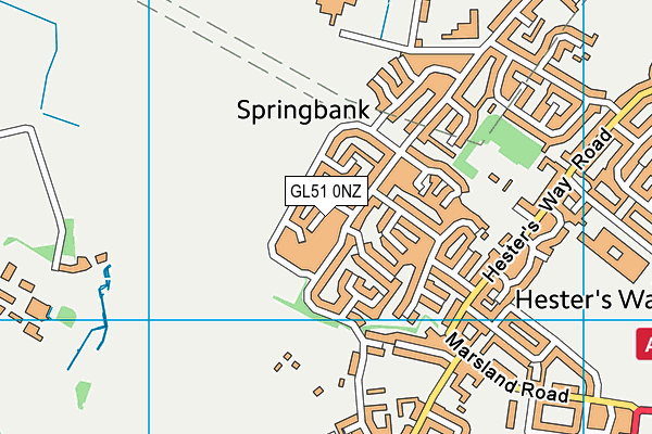 GL51 0NZ map - OS VectorMap District (Ordnance Survey)