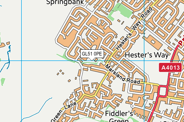 GL51 0PE map - OS VectorMap District (Ordnance Survey)