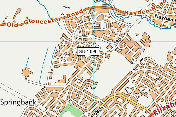 GL51 0PL map - OS VectorMap District (Ordnance Survey)