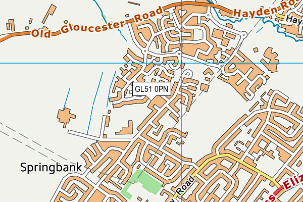 GL51 0PN map - OS VectorMap District (Ordnance Survey)