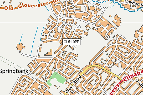 GL51 0PP map - OS VectorMap District (Ordnance Survey)