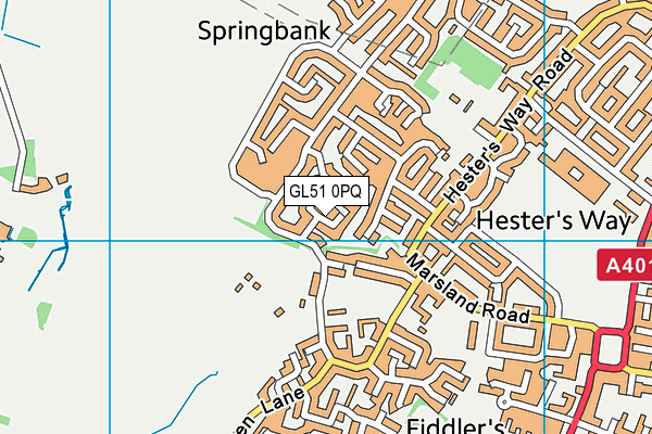 GL51 0PQ map - OS VectorMap District (Ordnance Survey)