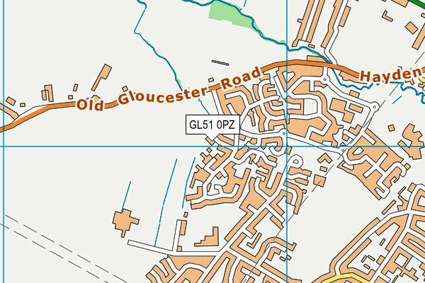 GL51 0PZ map - OS VectorMap District (Ordnance Survey)