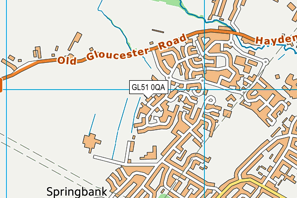 GL51 0QA map - OS VectorMap District (Ordnance Survey)