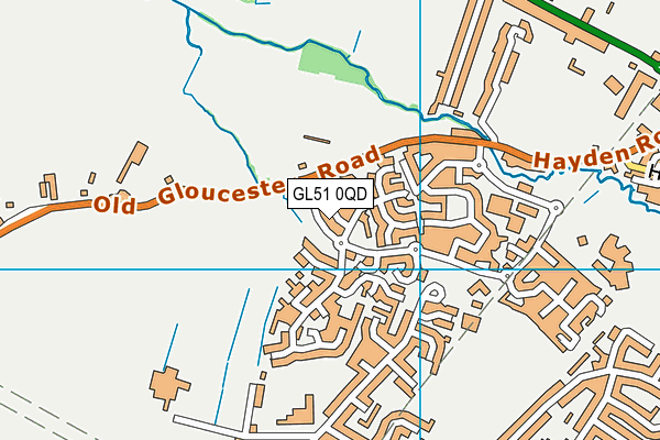 GL51 0QD map - OS VectorMap District (Ordnance Survey)
