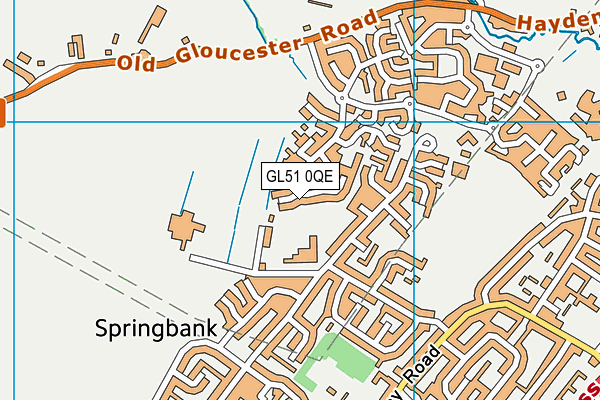 GL51 0QE map - OS VectorMap District (Ordnance Survey)