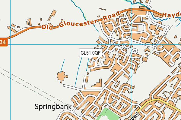 GL51 0QF map - OS VectorMap District (Ordnance Survey)