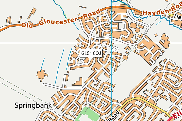GL51 0QJ map - OS VectorMap District (Ordnance Survey)