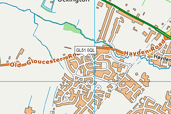 GL51 0QL map - OS VectorMap District (Ordnance Survey)