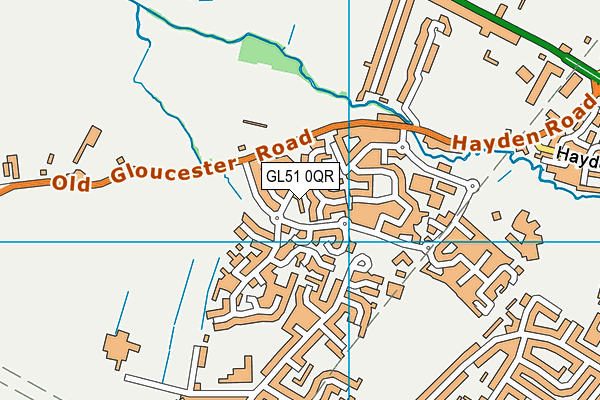GL51 0QR map - OS VectorMap District (Ordnance Survey)