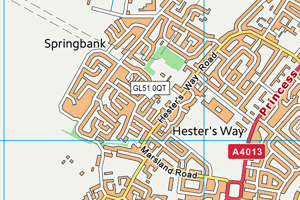 GL51 0QT map - OS VectorMap District (Ordnance Survey)