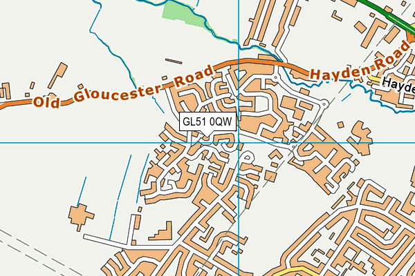 GL51 0QW map - OS VectorMap District (Ordnance Survey)