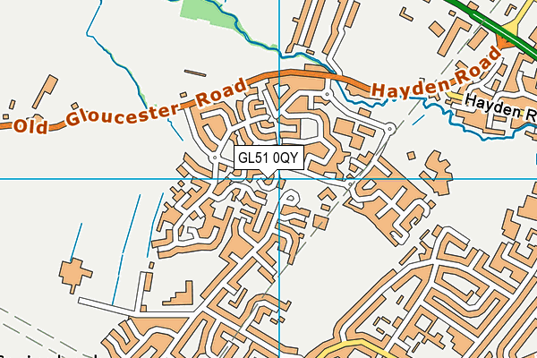 GL51 0QY map - OS VectorMap District (Ordnance Survey)