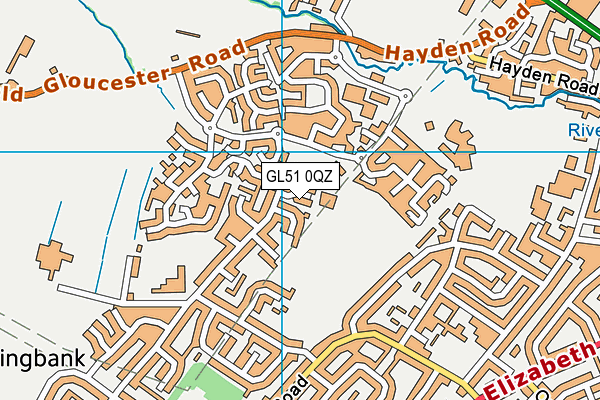 GL51 0QZ map - OS VectorMap District (Ordnance Survey)