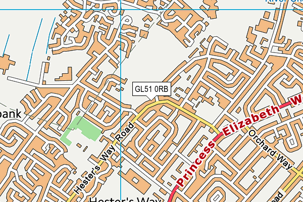 GL51 0RB map - OS VectorMap District (Ordnance Survey)