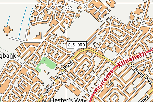 GL51 0RD map - OS VectorMap District (Ordnance Survey)