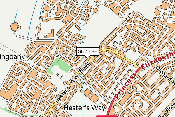GL51 0RF map - OS VectorMap District (Ordnance Survey)