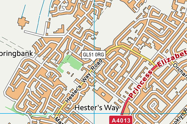 GL51 0RG map - OS VectorMap District (Ordnance Survey)