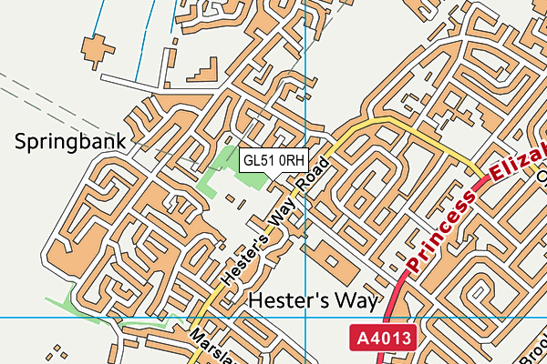 GL51 0RH map - OS VectorMap District (Ordnance Survey)