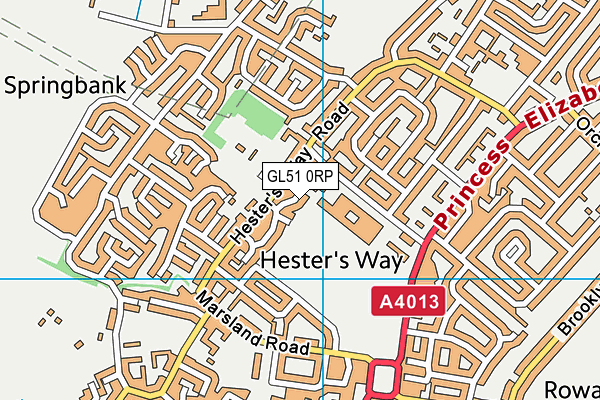 GL51 0RP map - OS VectorMap District (Ordnance Survey)