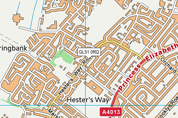 GL51 0RQ map - OS VectorMap District (Ordnance Survey)