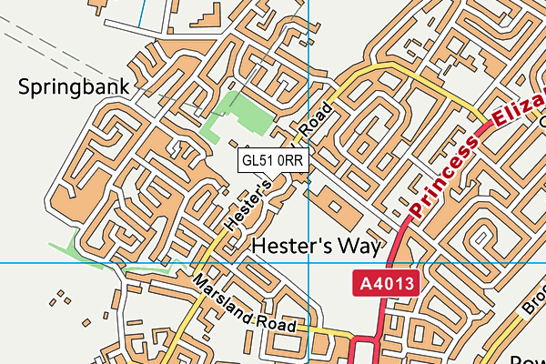 GL51 0RR map - OS VectorMap District (Ordnance Survey)