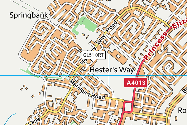 GL51 0RT map - OS VectorMap District (Ordnance Survey)