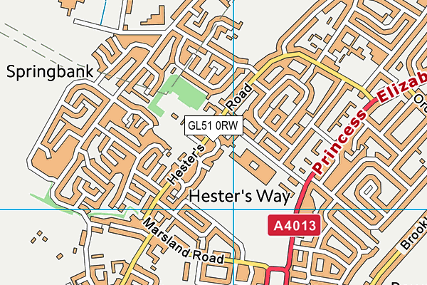 GL51 0RW map - OS VectorMap District (Ordnance Survey)