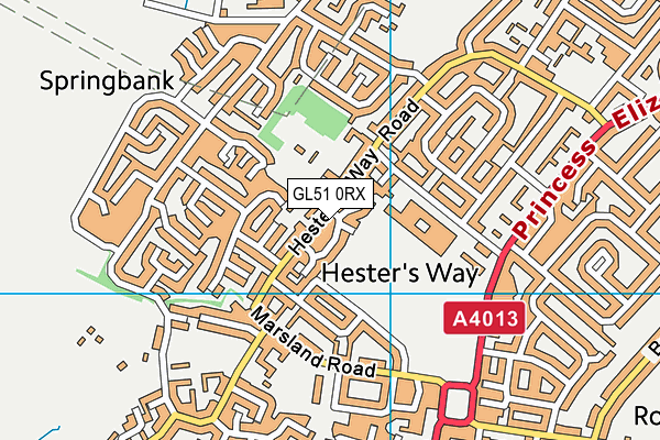 GL51 0RX map - OS VectorMap District (Ordnance Survey)