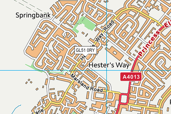 GL51 0RY map - OS VectorMap District (Ordnance Survey)