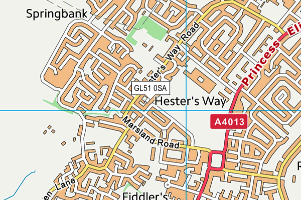 GL51 0SA map - OS VectorMap District (Ordnance Survey)