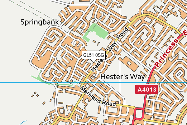 GL51 0SG map - OS VectorMap District (Ordnance Survey)