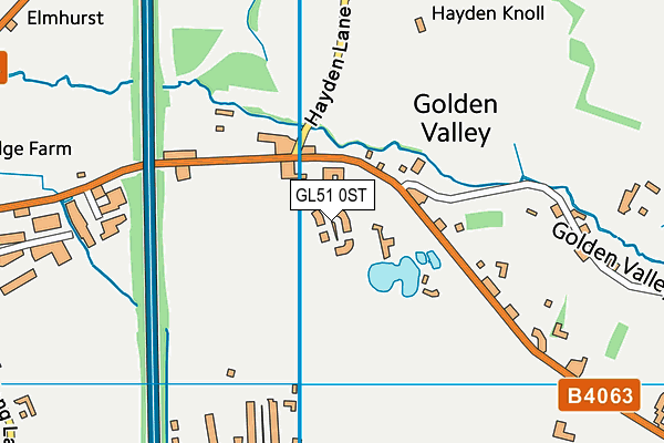 GL51 0ST map - OS VectorMap District (Ordnance Survey)