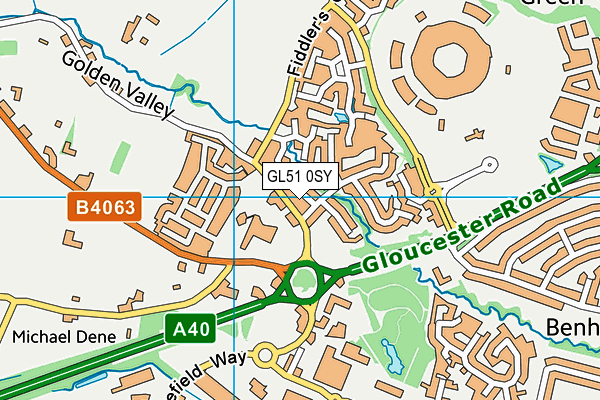 GL51 0SY map - OS VectorMap District (Ordnance Survey)