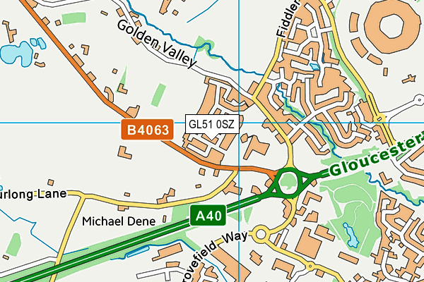 GL51 0SZ map - OS VectorMap District (Ordnance Survey)