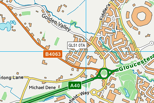 GL51 0TA map - OS VectorMap District (Ordnance Survey)