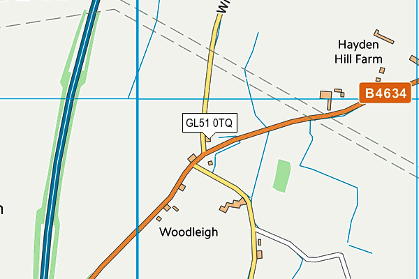 GL51 0TQ map - OS VectorMap District (Ordnance Survey)