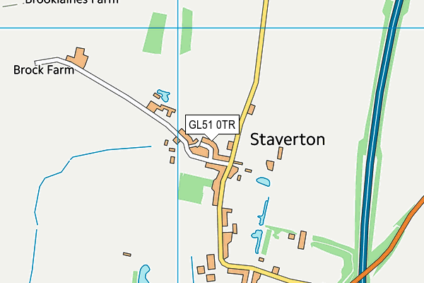 GL51 0TR map - OS VectorMap District (Ordnance Survey)
