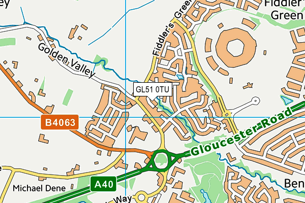 GL51 0TU map - OS VectorMap District (Ordnance Survey)